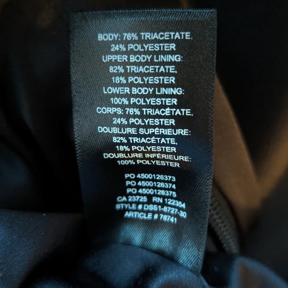 TEN BY BABATON -- HEAVY SATIN DAZZLE DRESS IN BLACK -- XXS - Picture 6 of 6